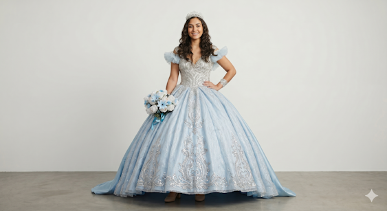 Royal Ice Blue Ballgown