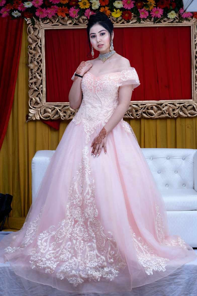 Embroidered Pink Bridal Lehenga
